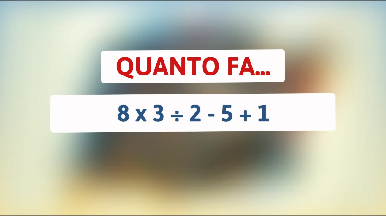\"Sfida il tuo QI con questo semplice calcolo che pochi riescono a risolvere correttamente!\""