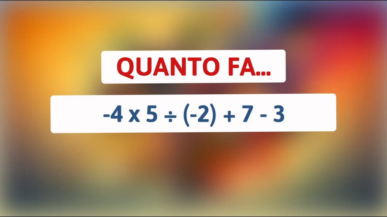 Quanti possono risolvere questo rompicapo matematico? Mettiti alla prova ora!"
