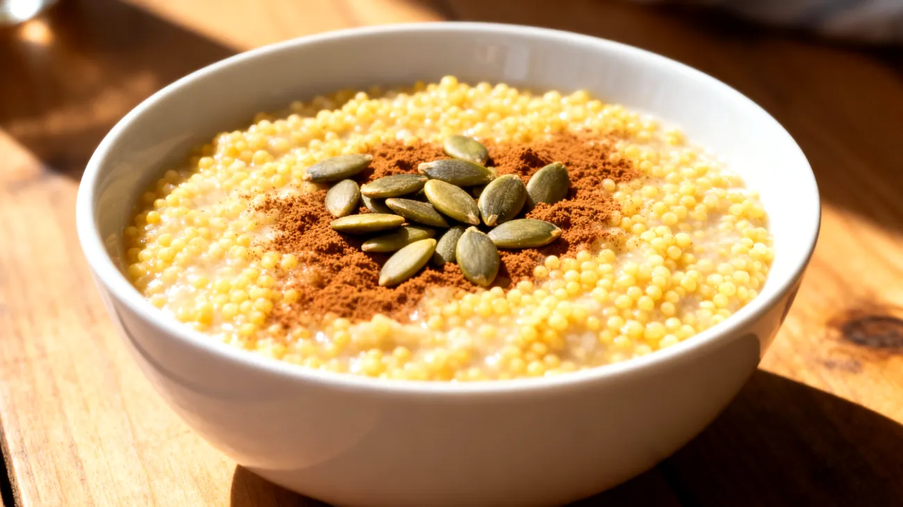 Porridge di miglio con semi di zucca e cannella"