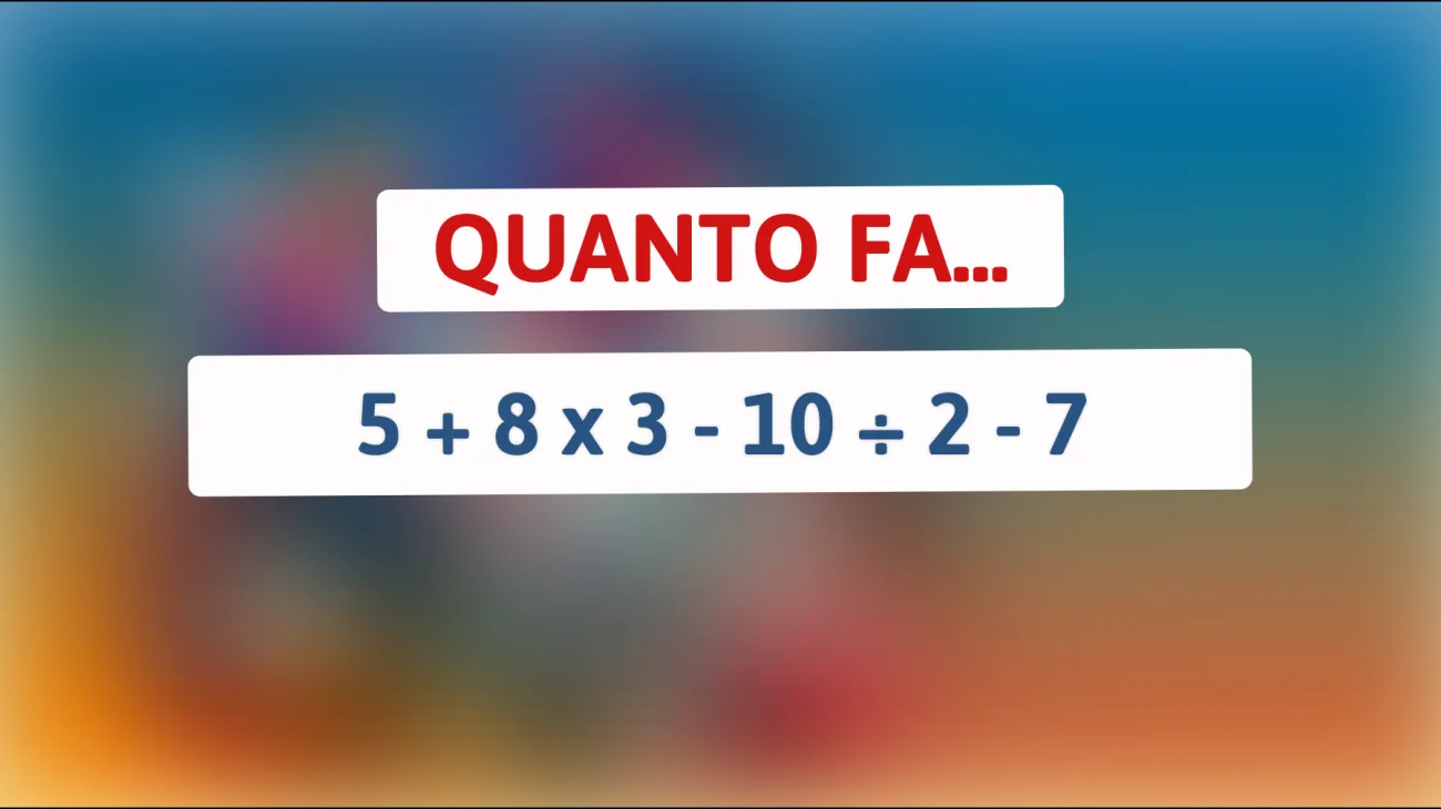 Scopri il segreto sorprendente dietro questo semplice indovinello matematico che solo i geni riescono a risolvere! Sei pronto a metterti alla prova?"