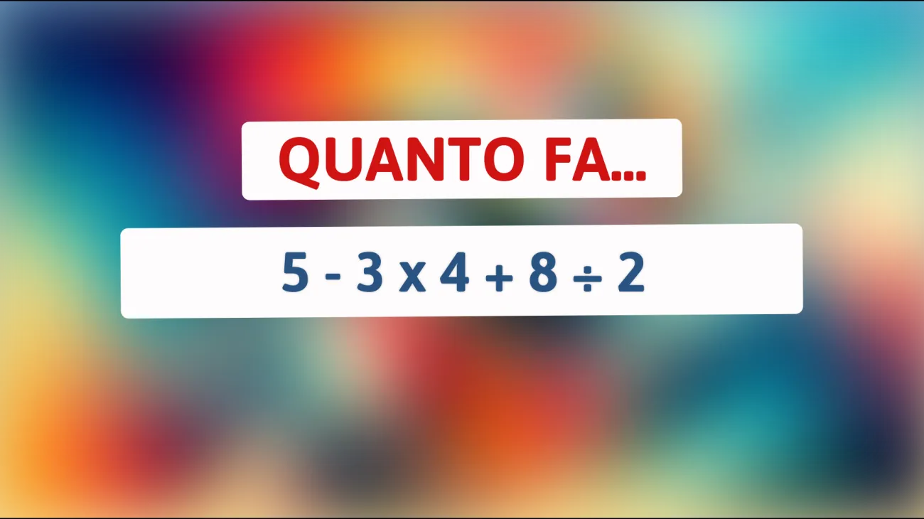 Scopri perché solo il 1% delle persone risponde correttamente a questa semplice equazione matematicamente ingannevole! Sei tra loro?"