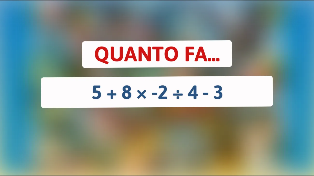 Scopri se sei un vero genio risolvendo questo enigma matematico! Puoi superare la sfida?"