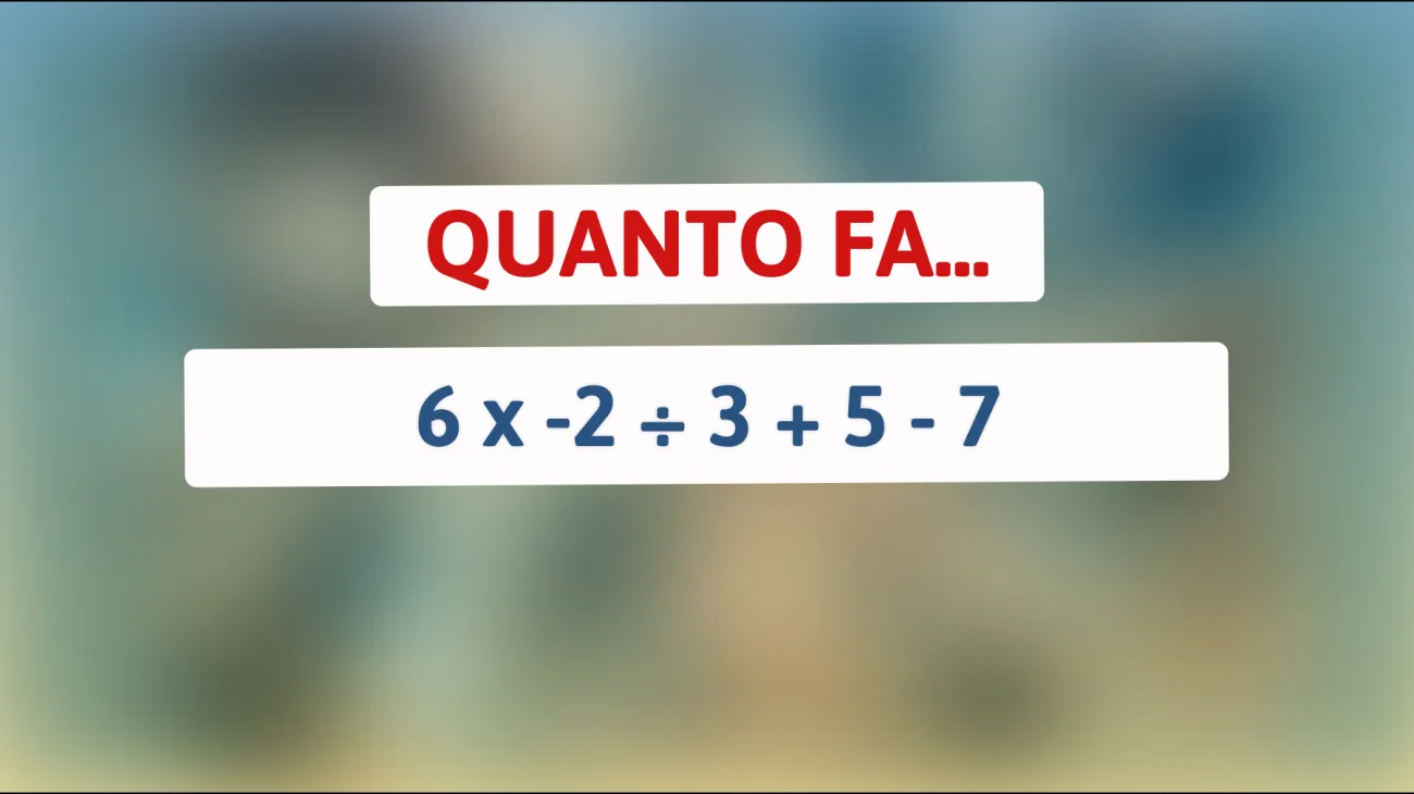 Scopri se sei un vero genio risolvendo questo enigma matematico in meno di 10 secondi! Accetta la sfida!"