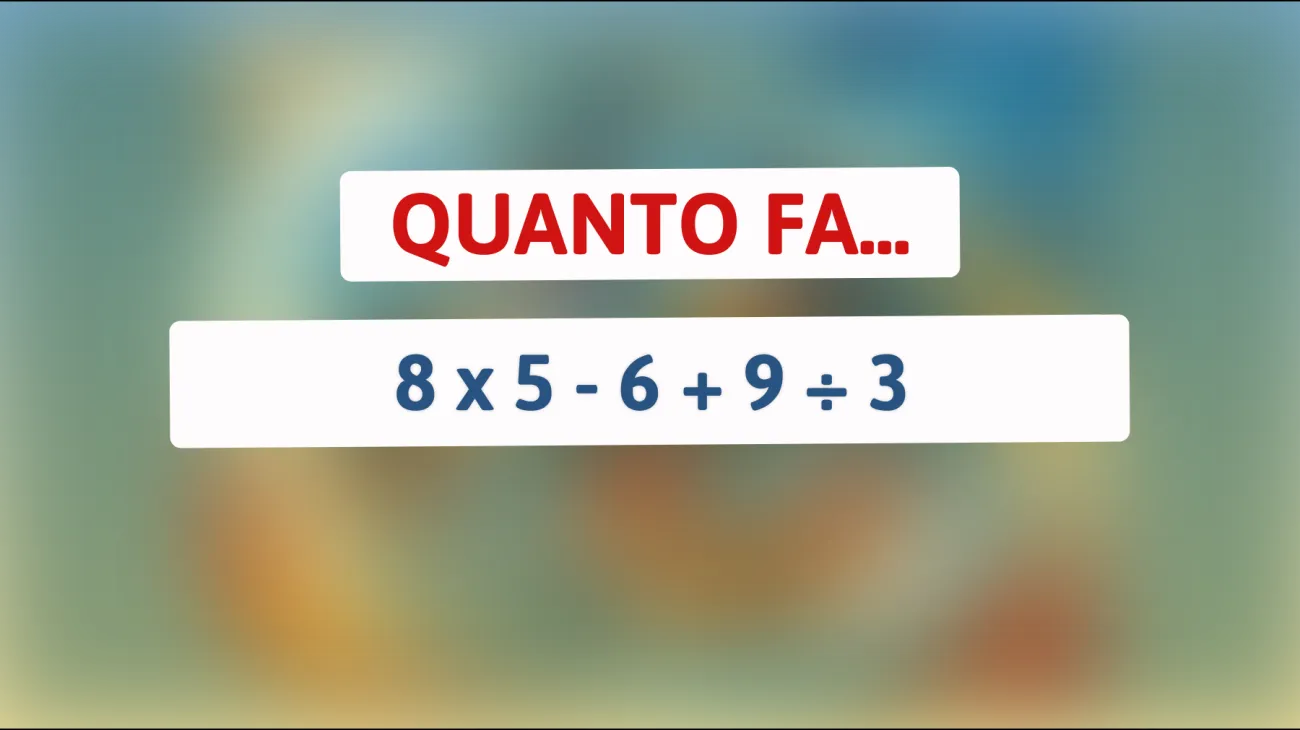 Sei abbastanza brillante da risolvere questo semplice enigma matematico in meno di 10 secondi? Scopri se sei un genio!"