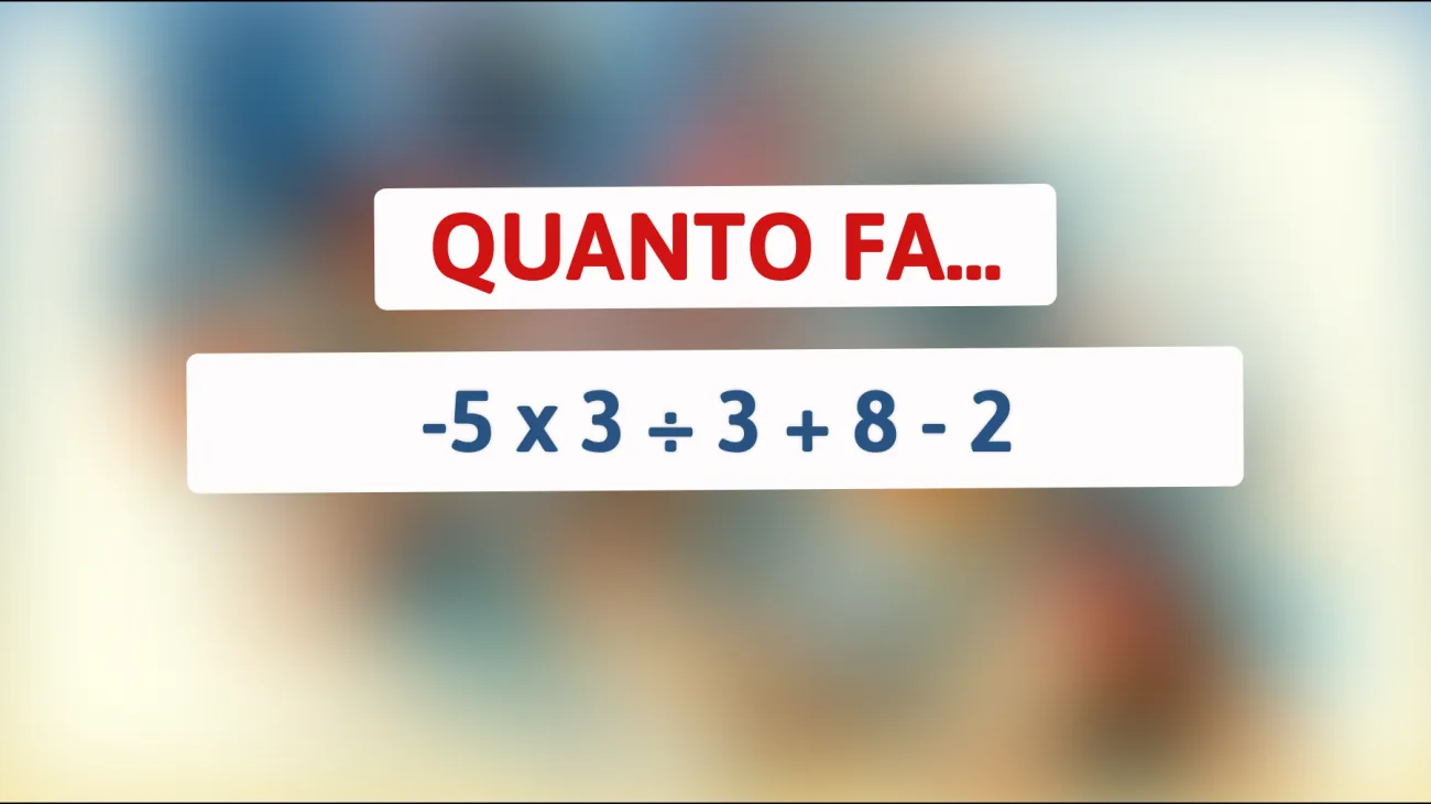Sfida il tuo cervello con questo rompicapo matematico: hai il coraggio di risolverlo in meno di 10 secondi?"